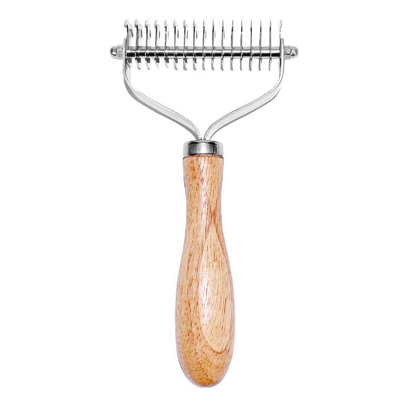 Why the Pet Cats And Dogs Wooden Non-embroidered Double-sided Knotted Comb is a Must-Have for Pet Owners